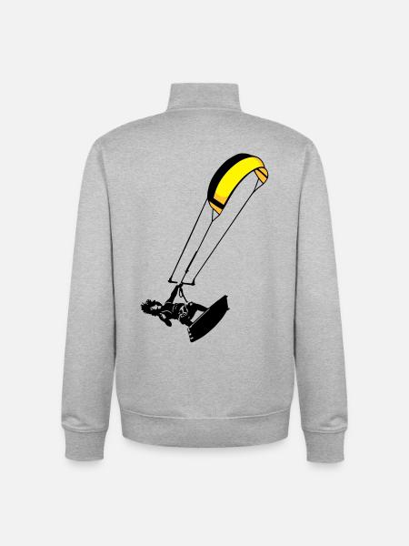 Kitesuf flex - Unisex Organic Zip Sweatshirt by Stanley/Stella - heather grey