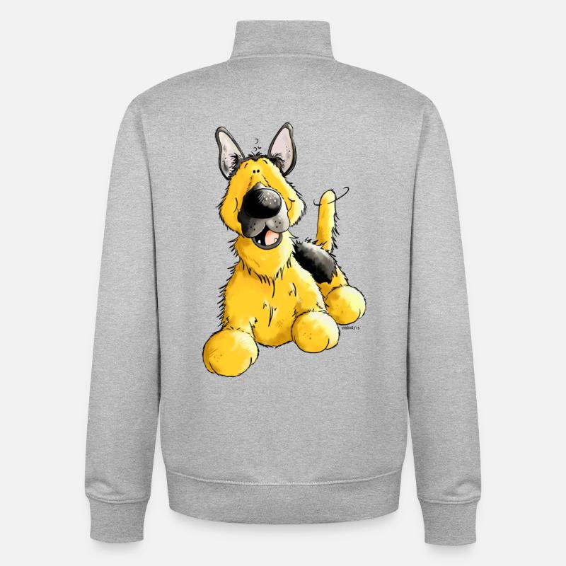 Deutscher Schäferhund - DSH - Hund - Unisex Organic Zip Sweatshirt von Stanley/Stella - Grau meliert