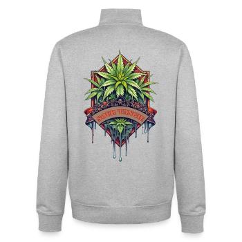 Sour Tangie - Unisex Organic Zip Sweatshirt von Stanley/Stella - Grau meliert - Hinten - AI Model Male 185 light (185cm)