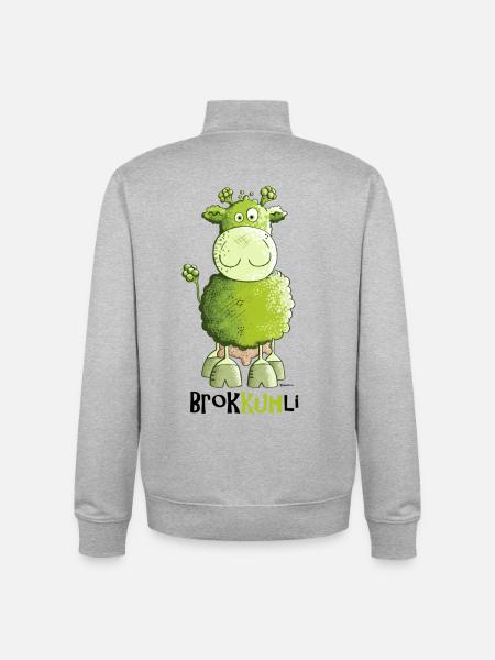 Brokkuhli - Unisex Organic Zip Sweatshirt von Stanley/Stella - Grau meliert