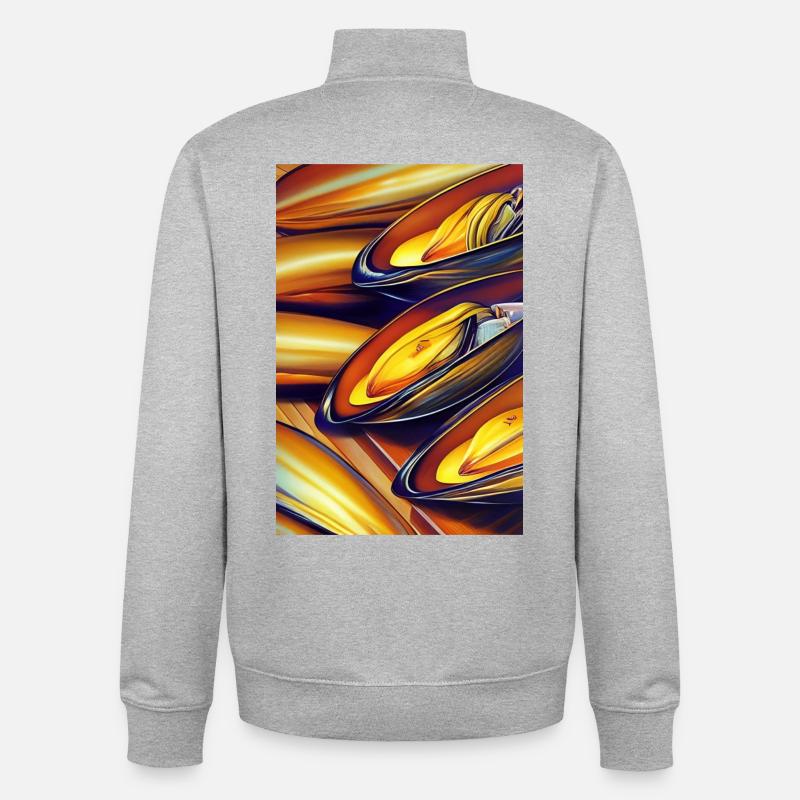 Moules - Sweat zippé unisexe en coton bio Stanley/Stella - gris chiné