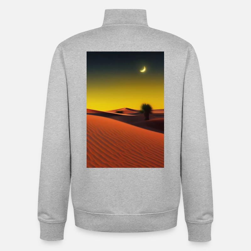Arabische Wüste - Unisex Organic Zip Sweatshirt von Stanley/Stella - Grau meliert