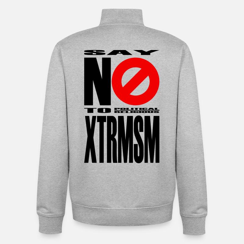 NO2XTRMSM - Unisex Organic Zip Sweatshirt von Stanley/Stella - Grau meliert