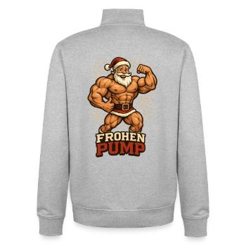 Merry Pump Your Rag - Sweat zippé unisexe en coton bio Stanley/Stella - gris chiné - Dos - AI Model Male 185 light (185cm)