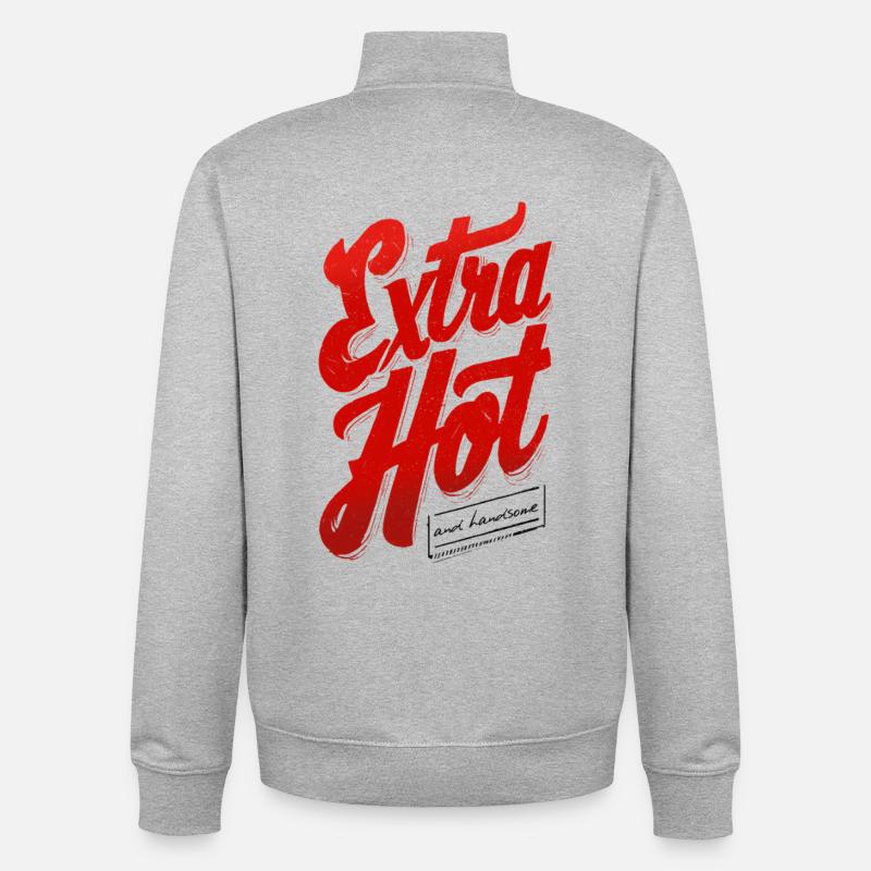Extra Hot - Sweat zippé unisexe en coton bio Stanley/Stella - gris chiné