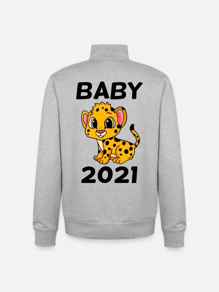 Bébé 2021 - Nouveau-Né 2021 Cadeau bébé - Sweat zippé unisexe en coton bio Stanley/Stella - gris chiné