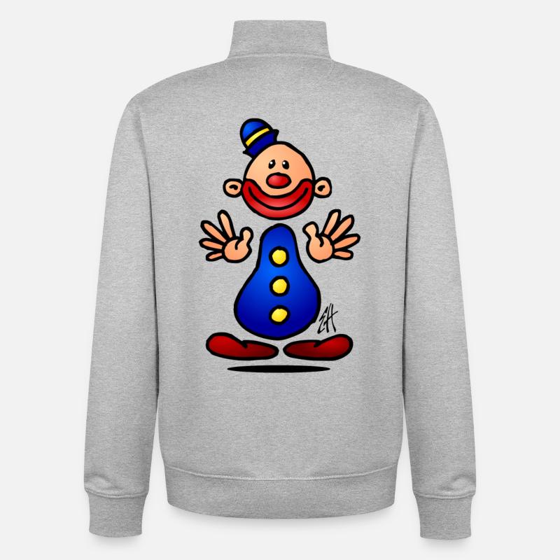 Bouffon - Sweat zippé unisexe en coton bio Stanley/Stella - gris chiné