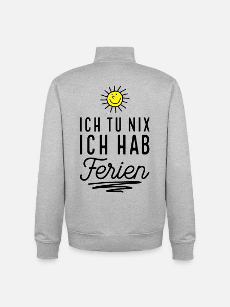 Endlich Ferien - Unisex Organic Zip Sweatshirt von Stanley/Stella - Grau meliert