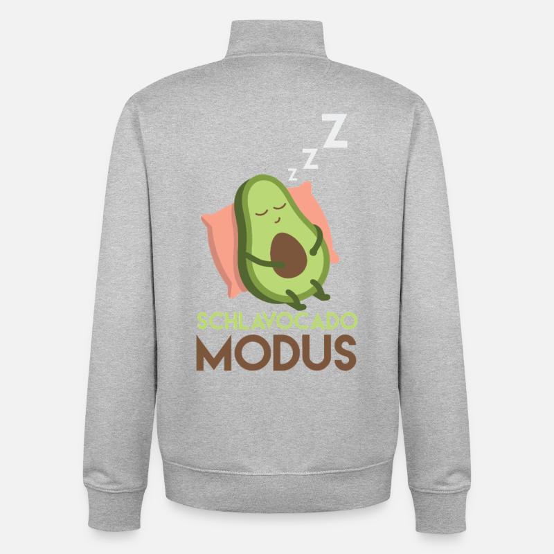 Schlavocado Mode - Sweat zippé unisexe en coton bio Stanley/Stella - gris chiné