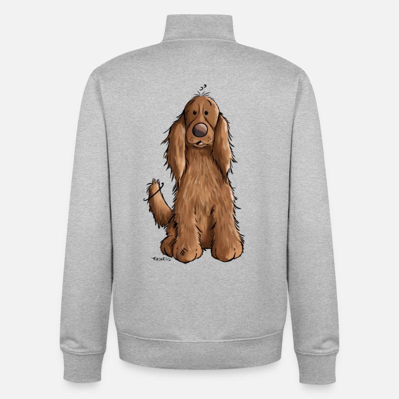Cocker Spaniel mach Sitz - Unisex Organic Zip Sweatshirt von Stanley/Stella - Grau meliert