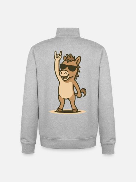 Rock’n’Ritt Fohlen - Unisex Organic Zip Sweatshirt von Stanley/Stella - Grau meliert