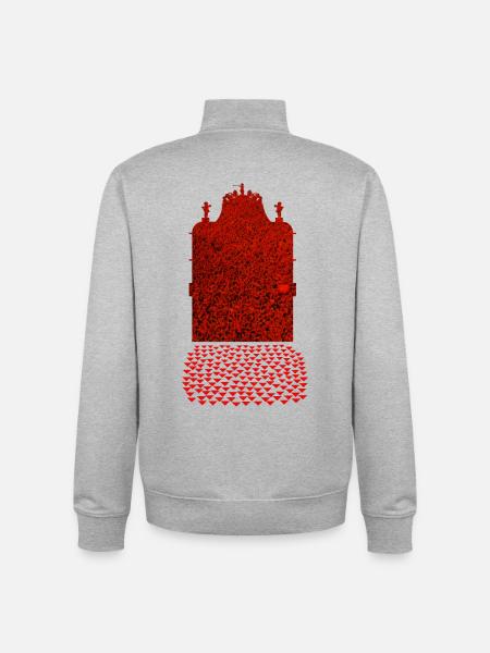 Chupinazo San Fermin - Sudadera unisex con cremallera de algodón orgánico de Stanley/Stella - gris jaspeado