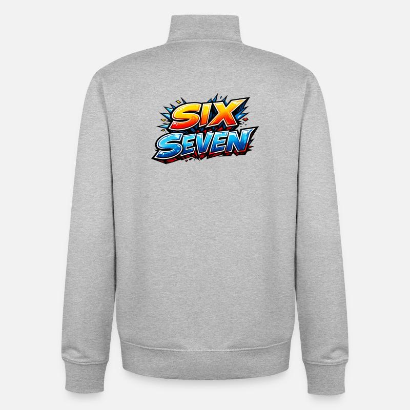 67 sixseven - Sweat zippé unisexe en coton bio Stanley/Stella - gris chiné