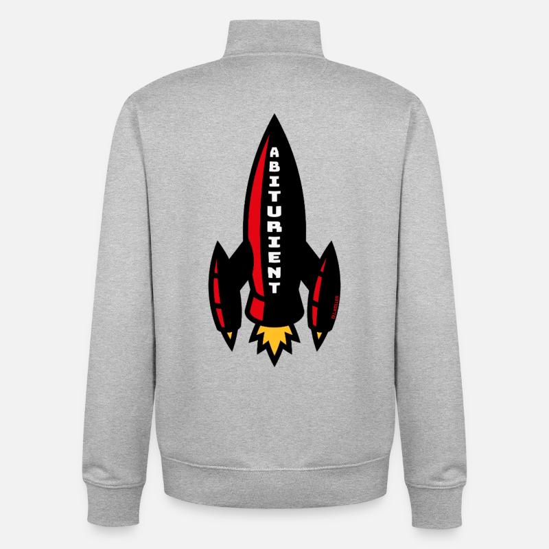 Abiturient Rakete (Schulabschluss Abschluss / 4C) - Unisex Organic Zip Sweatshirt von Stanley/Stella - Grau meliert