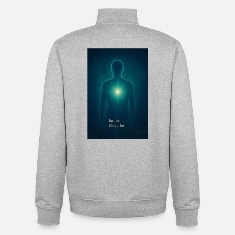 Words from the Silence - Unisex Organic Zip Sweatshirt by Stanley/Stella - heather grey