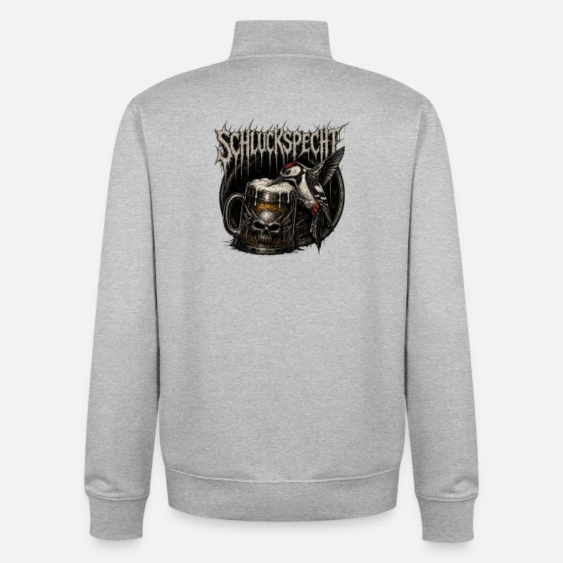Hirondelle - Sweat zippé unisexe en coton bio Stanley/Stella - gris chiné