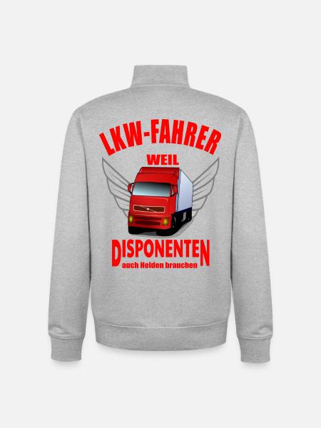 LKW Fahrer - Unisex Organic Zip Sweatshirt von Stanley/Stella - Grau meliert