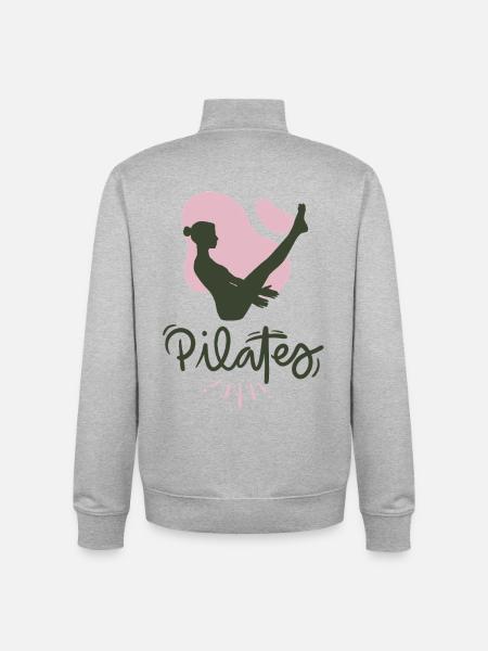 Pilates - Sweat zippé unisexe en coton bio Stanley/Stella - gris chiné