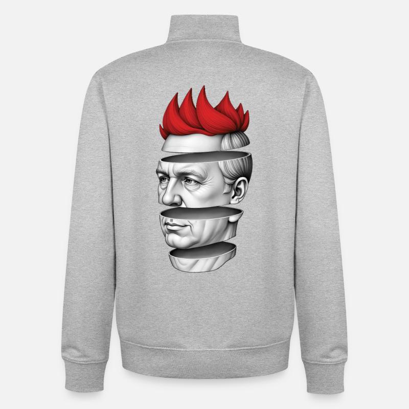 PUNKS NOT DEAD #4 – Steam Punk'n'Roll - Unisex Organic Zip Sweatshirt von Stanley/Stella - Grau meliert