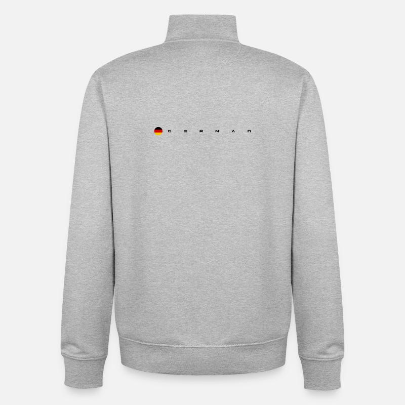 design indisponible - Sweat zippé unisexe en coton bio Stanley/Stella - gris chiné
