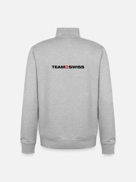 Team Schweiz - Unisex Organic Zip Sweatshirt von Stanley/Stella - Grau meliert