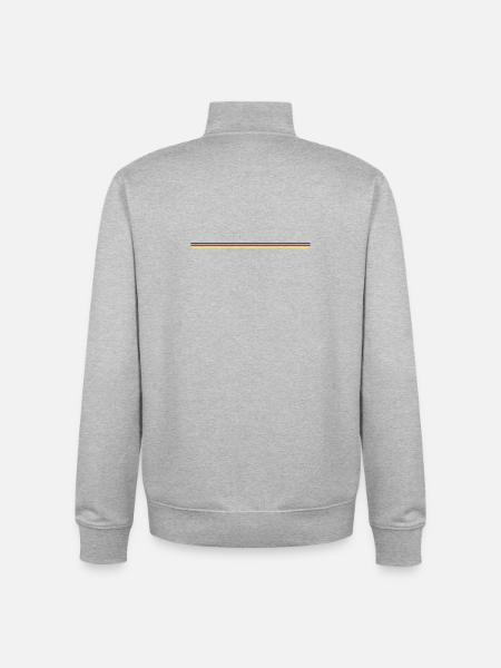 Germany Line - Unisex Organic Zip Sweatshirt by Stanley/Stella - heather grey