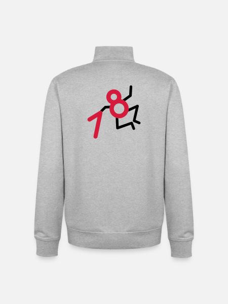 Finally: 18 years! - Unisex Organic Zip Sweatshirt by Stanley/Stella - heather grey