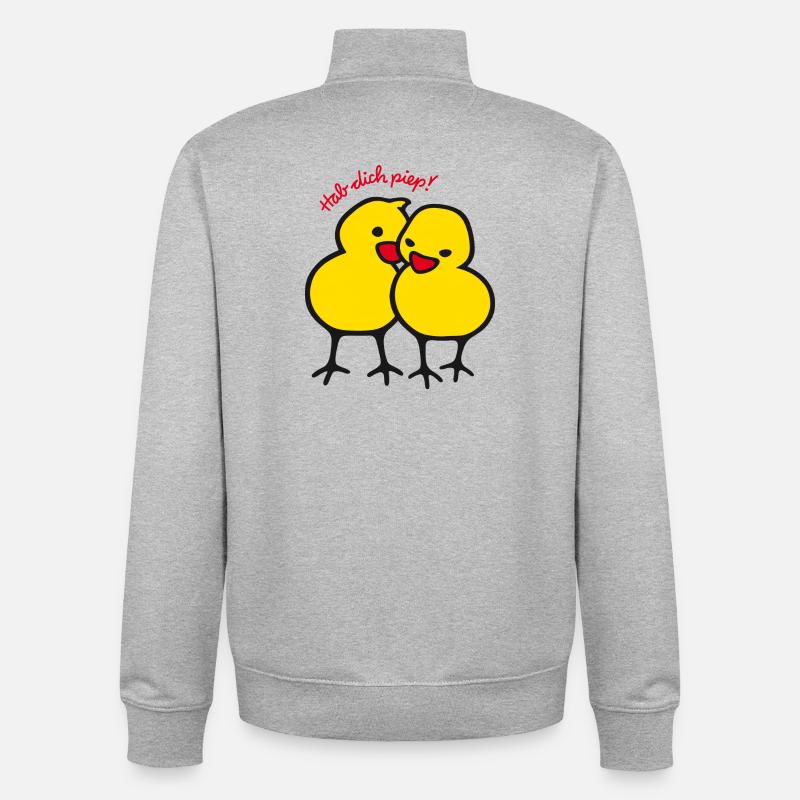 Avez-vous le bip - Sweat zippé unisexe en coton bio Stanley/Stella - gris chiné