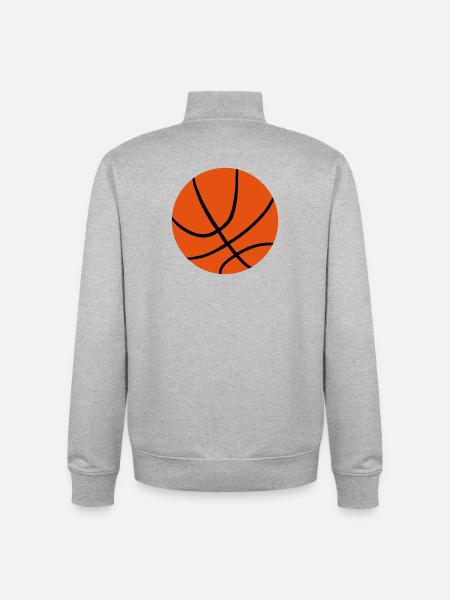 Ein Basketball - Unisex Organic Zip Sweatshirt von Stanley/Stella - Grau meliert