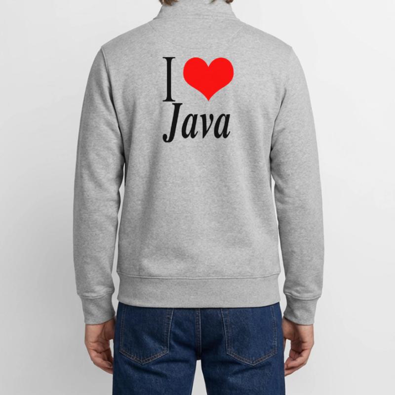 Ich liebe Java Unisex Organic Zip Sweatshirt von Stanley/Stella
