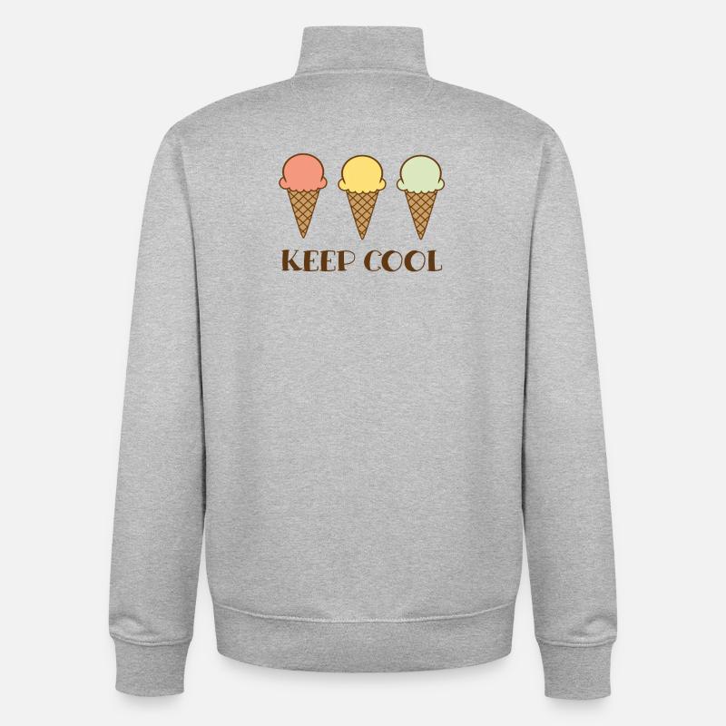 Keep cool - Sweat zippé unisexe en coton bio Stanley/Stella - gris chiné