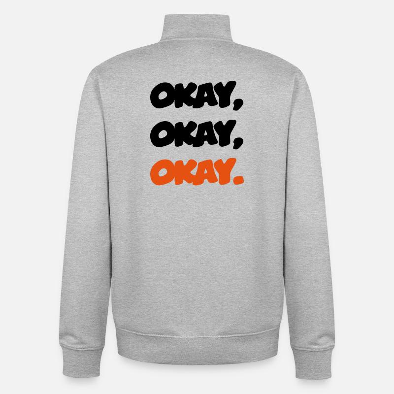 ok - Sweat zippé unisexe en coton bio Stanley/Stella - gris chiné
