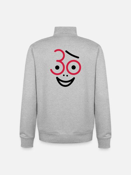 Juhu 30 years! - Unisex Organic Zip Sweatshirt by Stanley/Stella - heather grey