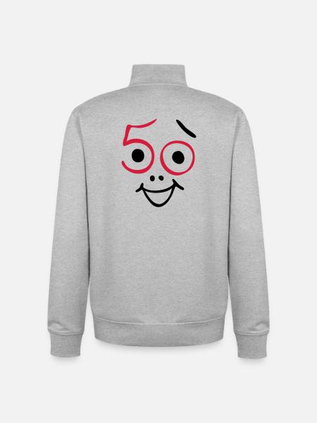 50 ans et toujours frais! - Sweat zippé unisexe en coton bio Stanley/Stella - gris chiné