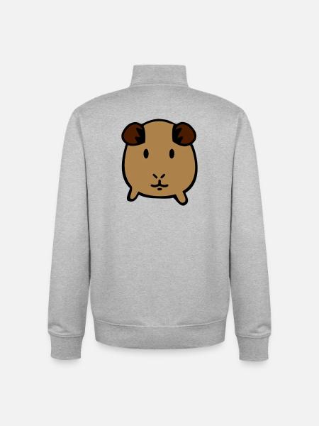 Cobaye - Sweat zippé unisexe en coton bio Stanley/Stella - gris chiné