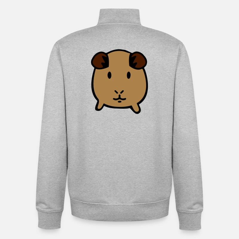 Cobaye - Sweat zippé unisexe en coton bio Stanley/Stella - gris chiné