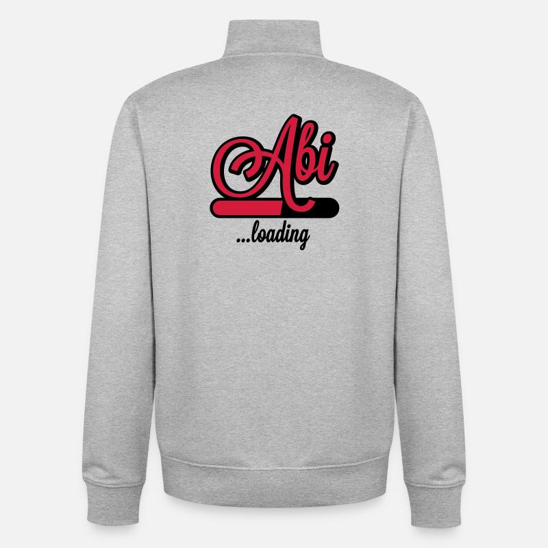 Abi loading | Abitur wird geladen - Sweat zippé unisexe en coton bio Stanley/Stella - gris chiné