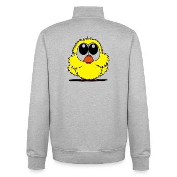 Chick - Unisex Organic Zip Sweatshirt by Stanley/Stella - heather grey - Back - AI Model Male 185 light (185cm)