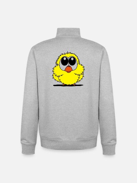 oiseau - Sweat zippé unisexe en coton bio Stanley/Stella - gris chiné