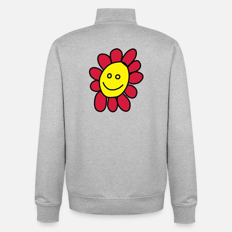 Ich bin eine Blume - Unisex Organic Zip Sweatshirt von Stanley/Stella - Grau meliert