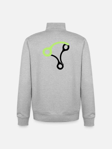 3skydivepins - Unisex Organic Zip Sweatshirt von Stanley/Stella - Grau meliert