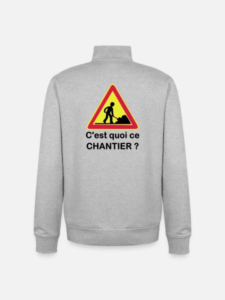 What is this site? - Unisex Organic Zip Sweatshirt by Stanley/Stella - heather grey