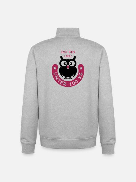 UHU unter hundert Kilo - Unisex Organic Zip Sweatshirt von Stanley/Stella - Grau meliert