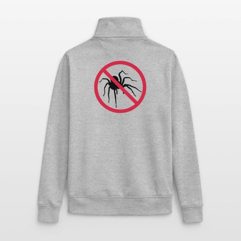 aucune araignée interdit bouclier conception araignée cl Sweat zippé unisexe en coton bio Stanley/Stella
