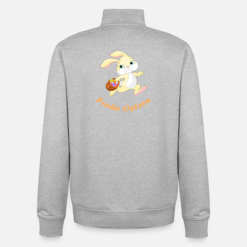 Easter - Unisex Organic Zip Sweatshirt by Stanley/Stella - heather grey