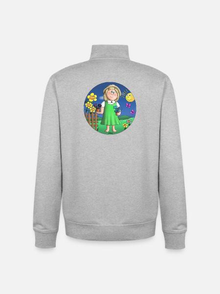 Nature lovers - Unisex Organic Zip Sweatshirt by Stanley/Stella - heather grey