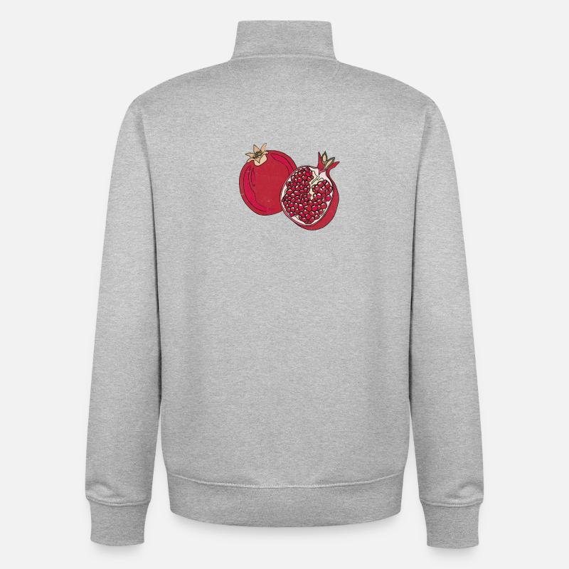 Grapefruit Sommer Frucht Lecker Spaß Geschenk - Unisex Organic Zip Sweatshirt von Stanley/Stella - Grau meliert