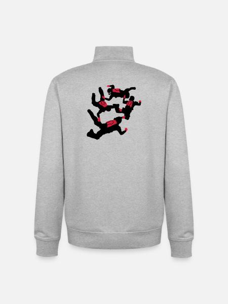 skydive - Unisex Organic Zip Sweatshirt by Stanley/Stella - heather grey