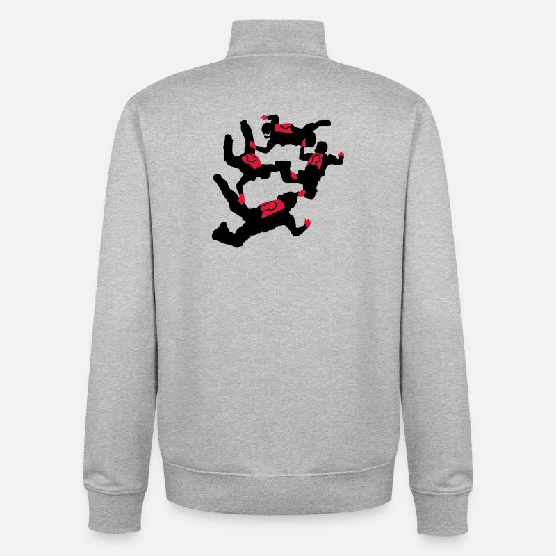 skydive - Unisex Organic Zip Sweatshirt von Stanley/Stella - Grau meliert