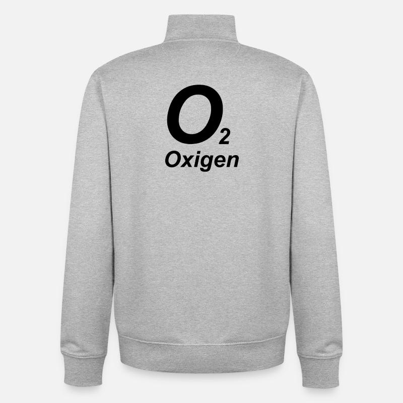 O2 - Sauerstoff - Tec Tauchen - Unisex Organic Zip Sweatshirt von Stanley/Stella - Grau meliert